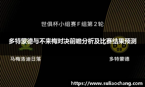 多特蒙德与不来梅对决前瞻分析及比赛结果预测